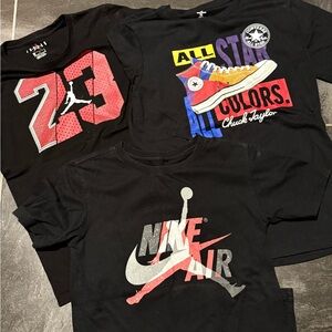 Jordan Kids Black and Red Graphic Tee